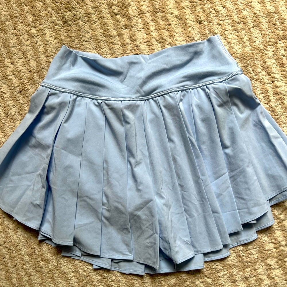 Aerie Tennis Skirt in Light blue size S with built in shorts and pocket
